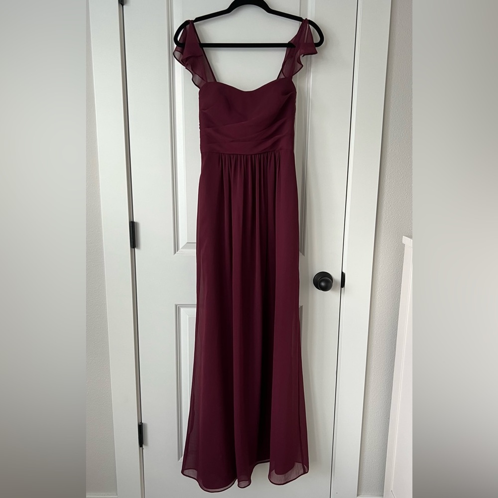 Burgundy Bridesmaids Formal Prom Dress
